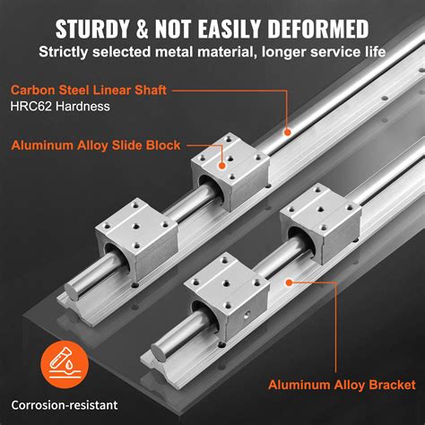 cnc parts rail 2200 mm|VEVOR Linear Guide Rail Set, SBR20 2200mm, 2 .